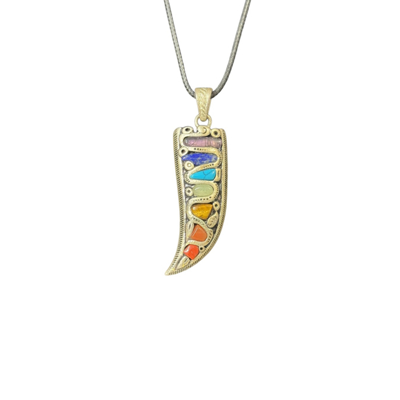 Unbranded Jewelry - Women's Unbranded Silver Multi-color Chakra Pendant Necklace